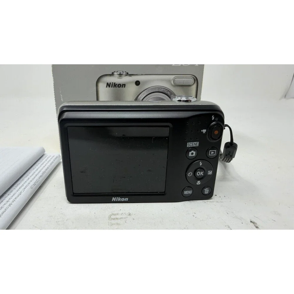 Nikon COOLPIX L31 16.1MP 5x Optical Zoom Silver Digital Camera W/ Box Works